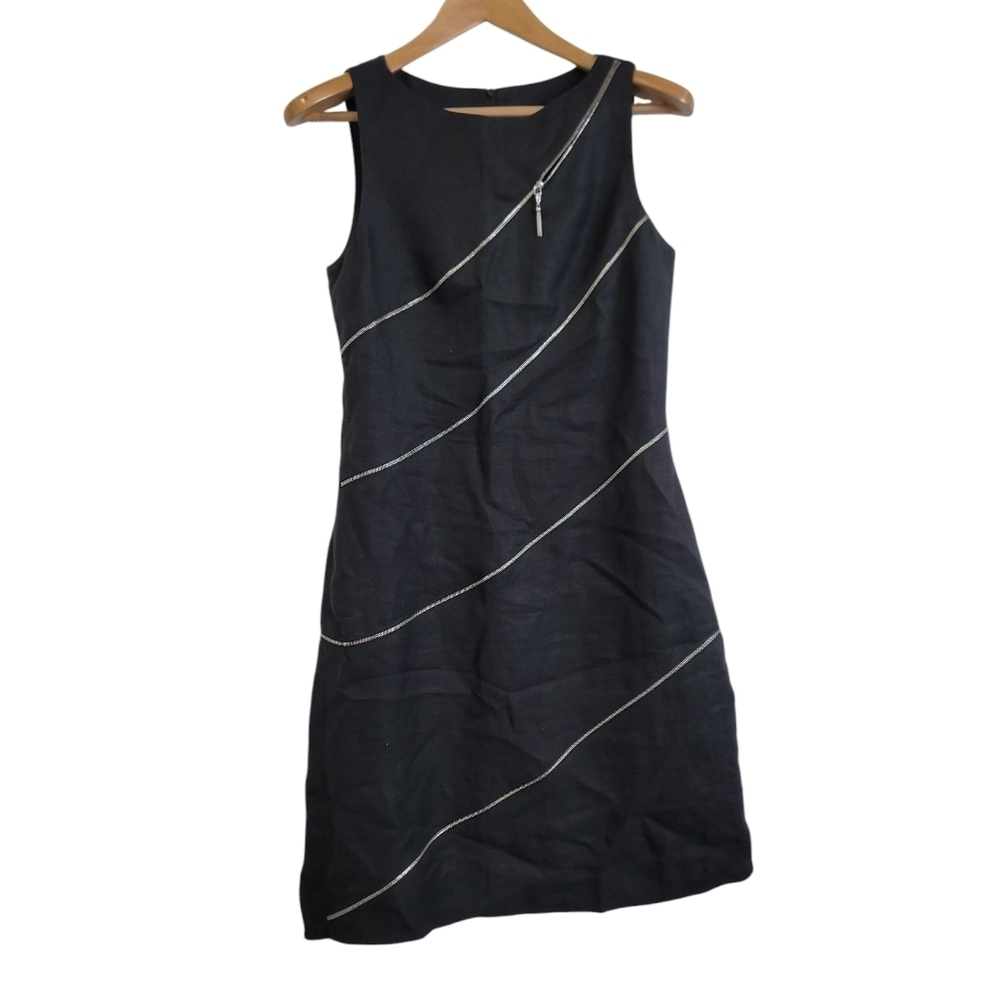 Georges Rech  Linen Zipper accent Dress